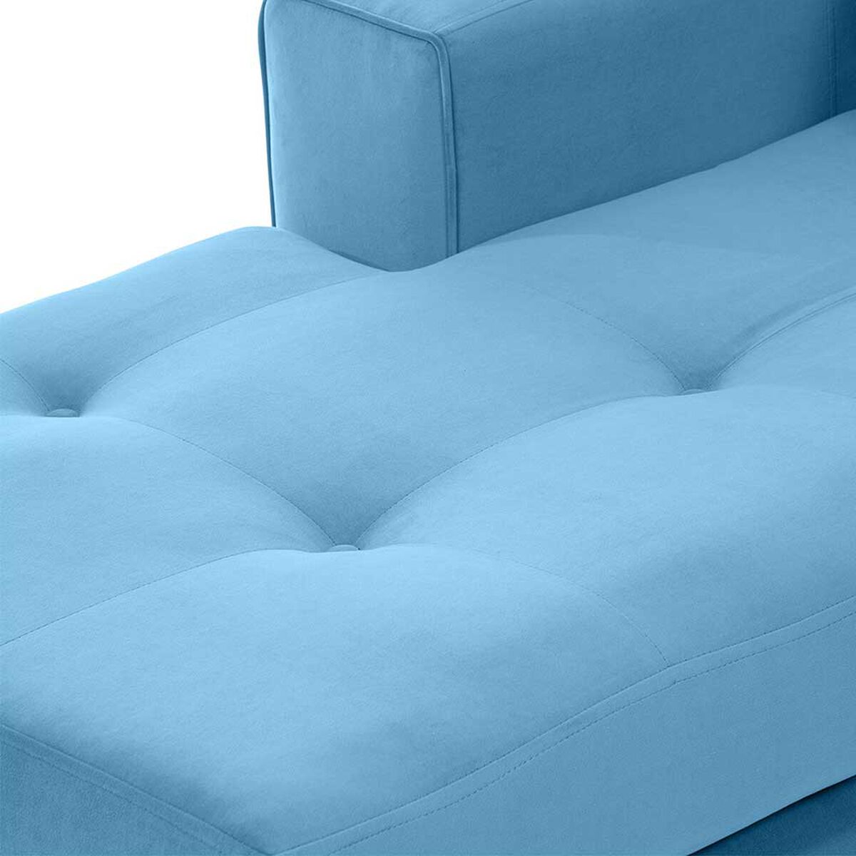 Sof&aacute; Seccional Izquierdo Living Factory Milan 3 Cuerpos Azul Piedra