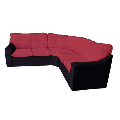 Sof&aacute; Secccional Muebles MYM Evelin 4 Cuerpos Burdeo Negro