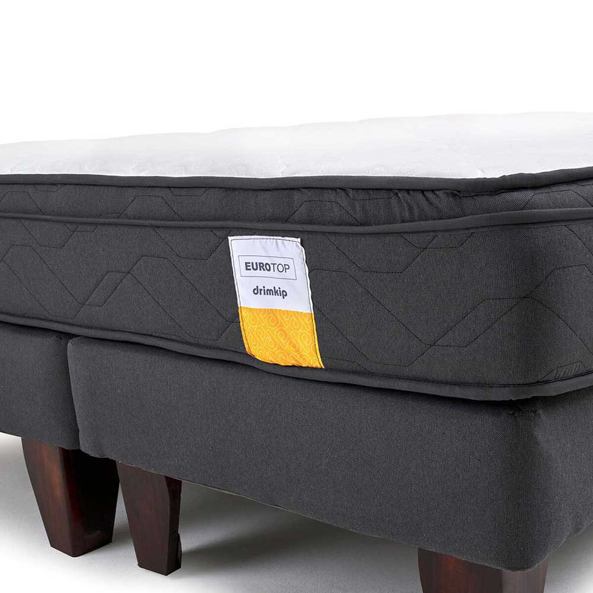 Cama Europea Drimkip Base Dividida Full Eurotop + Respaldo
