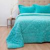 Cubrecama Doral King Turquesa Senses
