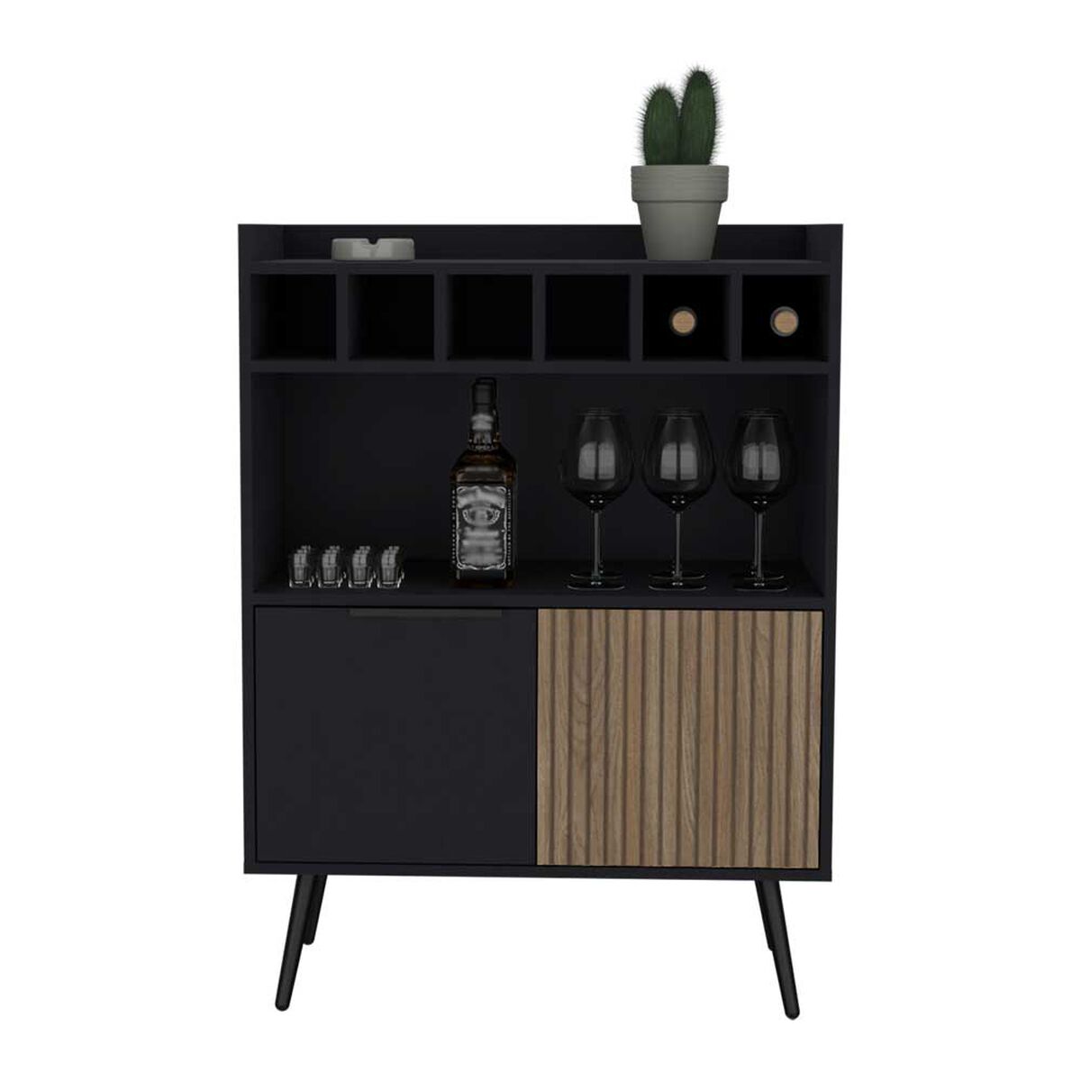 Bar TuHome Funes 2 Puertas Wengue Macadamia