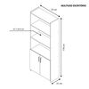 Librero Home Mobili Hilton 2 Puertas Blanco