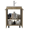 Mueble de Lavamanos Piso + Espejo TuHome Khari