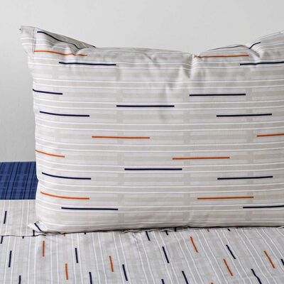 Imagen 2 del producto Juego de Sábanas American Family 144 Hilos 1 Plaza Trazos Beige