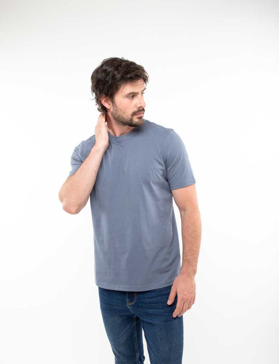 Polera Slim Lisa Manga Corta Hombre Zibel