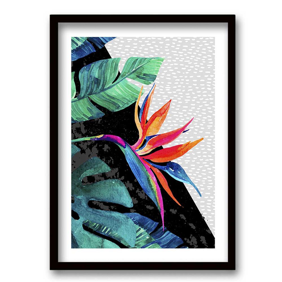 Cuadro Decorativo Retela Ave Paraíso Puntos 40 x 30 cm