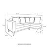 Seccional Derecho Living Factory Berlin 4 Cuerpos Gris