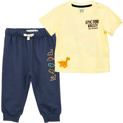 Conjunto Polera+Pantalón Bebo Chess Baby Amarillo