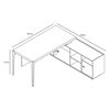 Escritorio Rodler Fortis Blanco 160 x 160 cm.