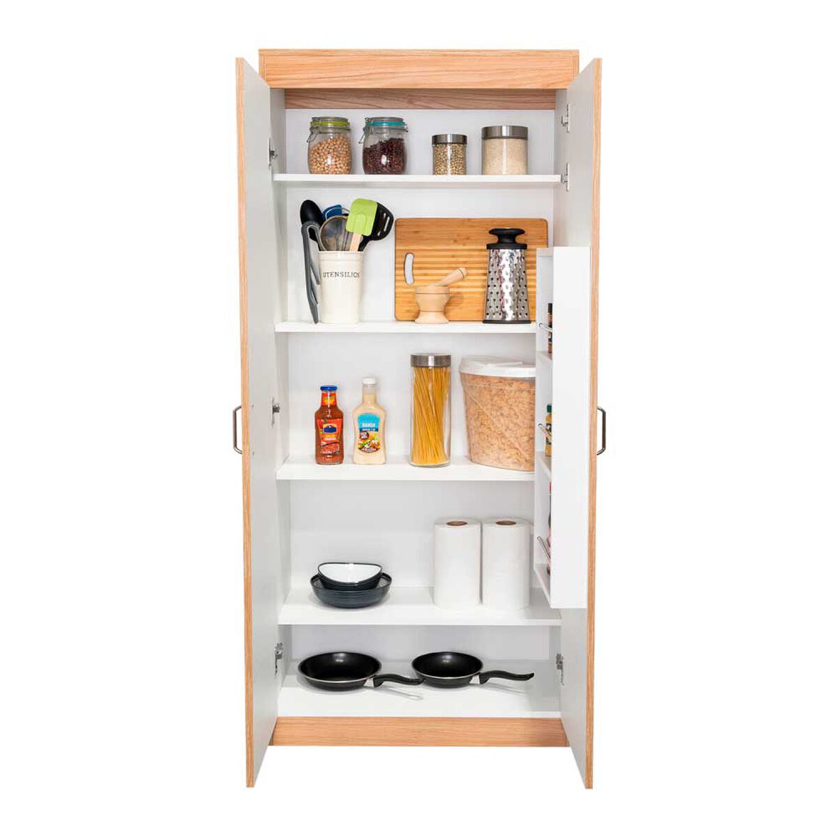 Despensa TuHome Varese 2 Puertas Blanco Fresno Europeo