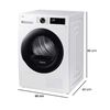 Samsung Secadora DV90CGC2A0AEZS 9 kg. Bomba de Calor Frontal Blanco