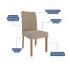 Juego de Comedor Decocasa Patricia 4 Sillas Off White