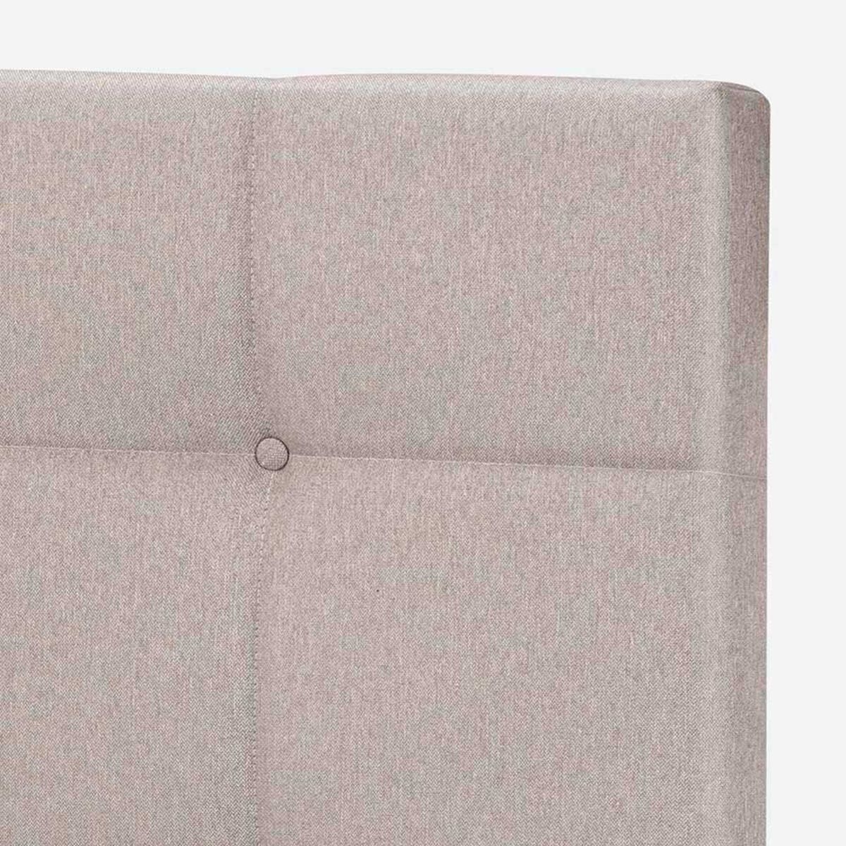 Cama Europea Rosen 1,5 Plazas Art 4 + Respaldo + Velador Niebla