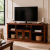 Rack TV Muebles Hema Berlin Hasta 50" Chocolate Vidrio