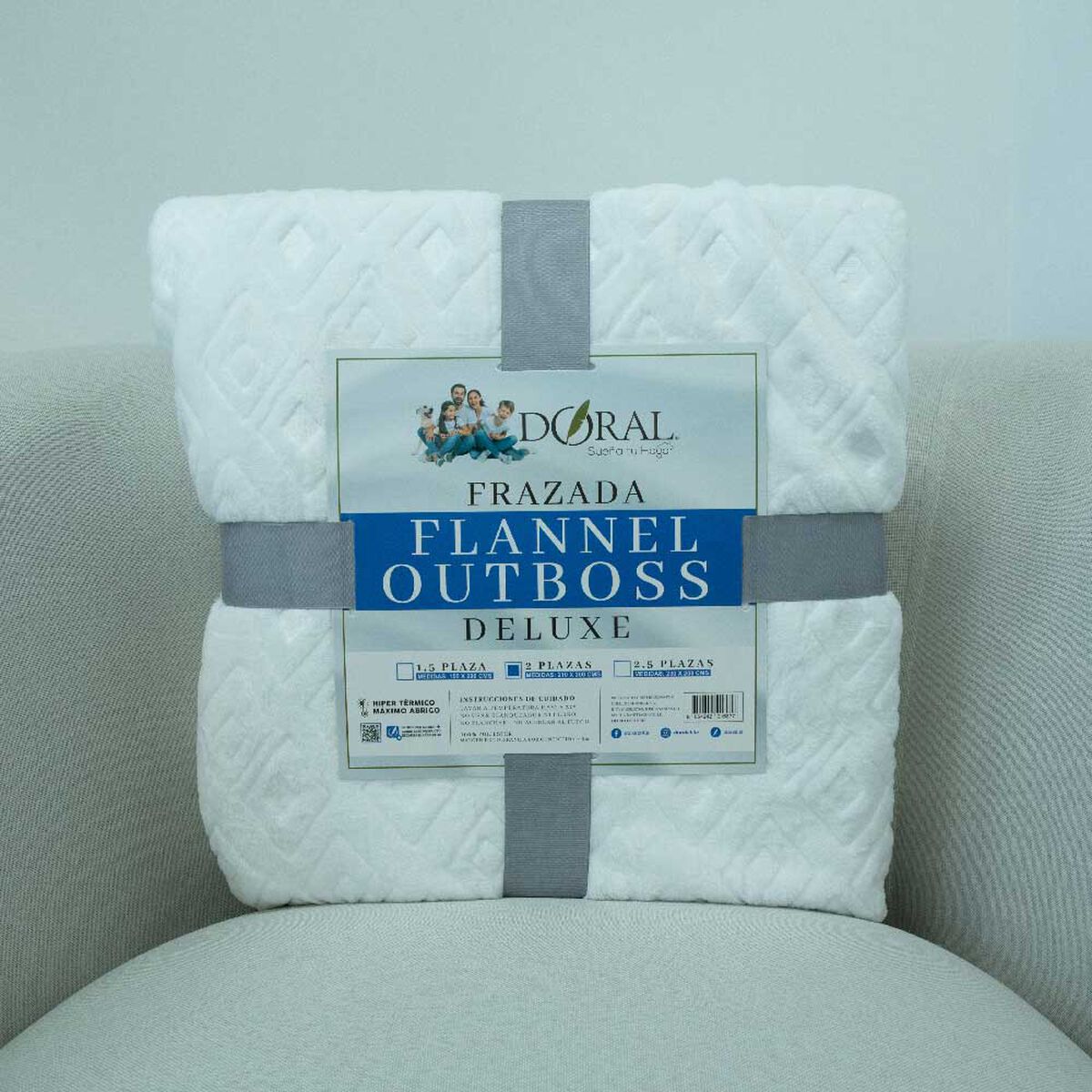 Frazada Doral 2 Plazas Flannel Outboss D1