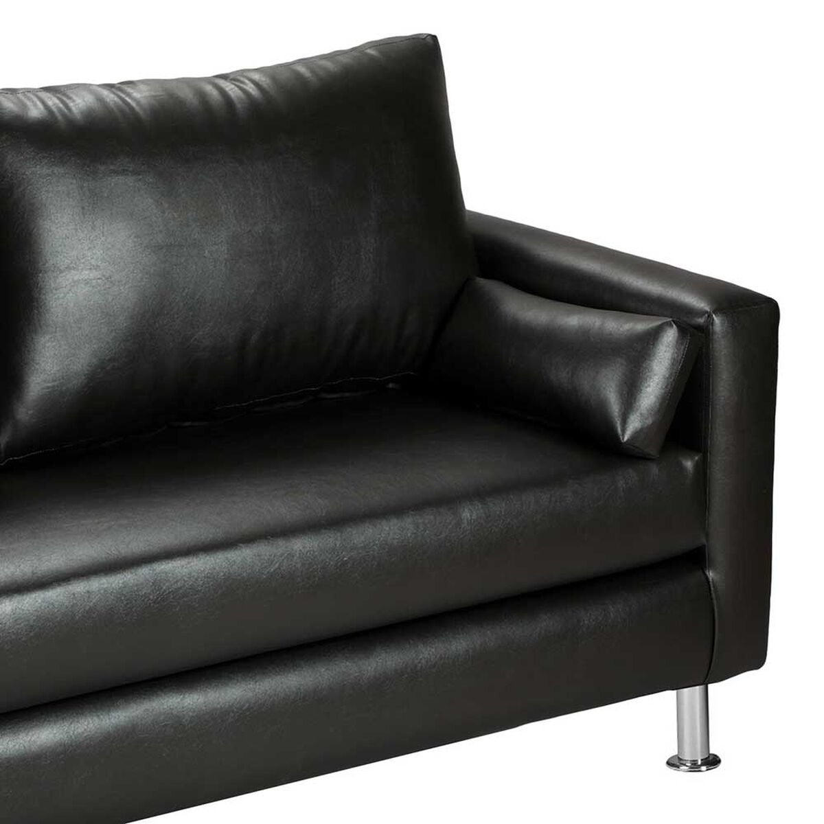 Sofá Bodevir Sky PU 12 3 Cuerpos Negro 