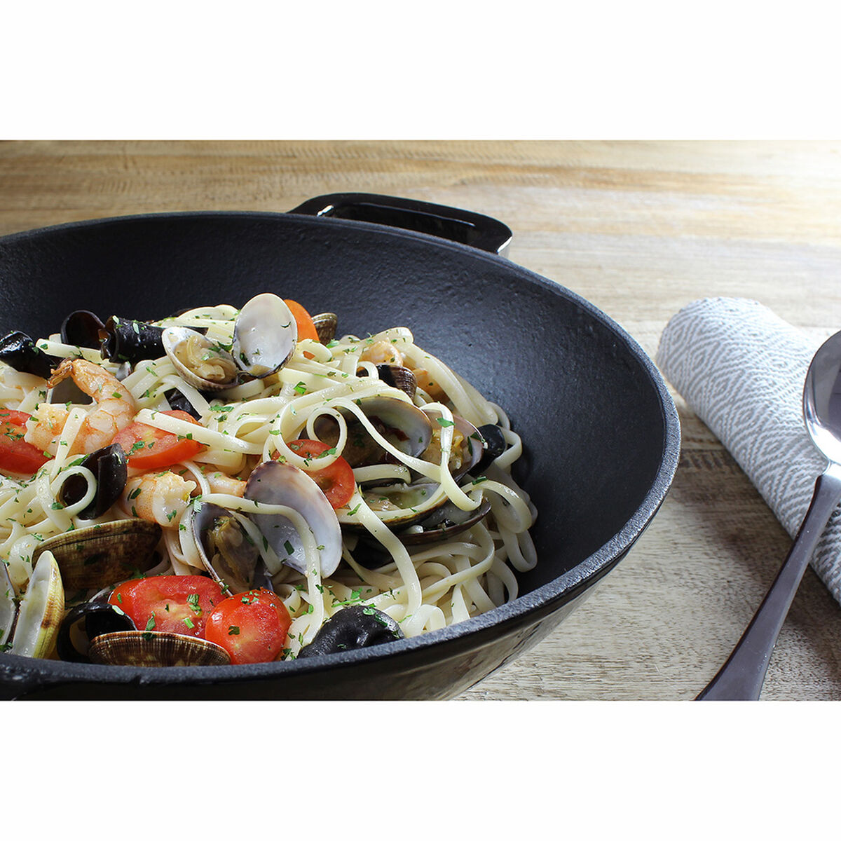 Wok Fierro Fundido Magefesa Ferro 30 cm