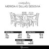 Juego de Comedor Latam Home Merida 6 Sillas Palo Rosa