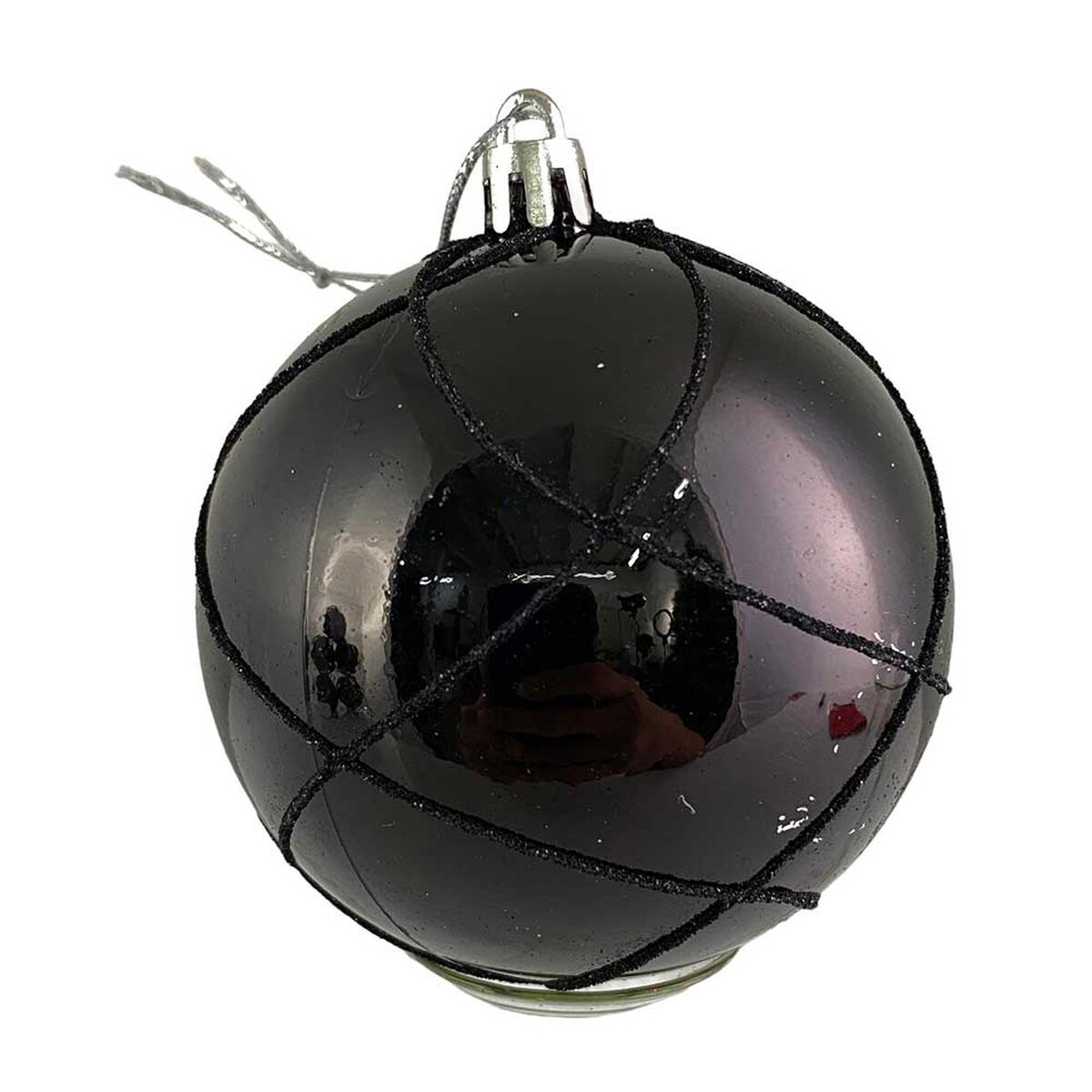 Set Esferas para Árbol de Navidad Santini Negro 6 Piezas
