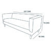 Sof&aacute; Tela Velvet Latam Home Sorrento 3 Cuerpos