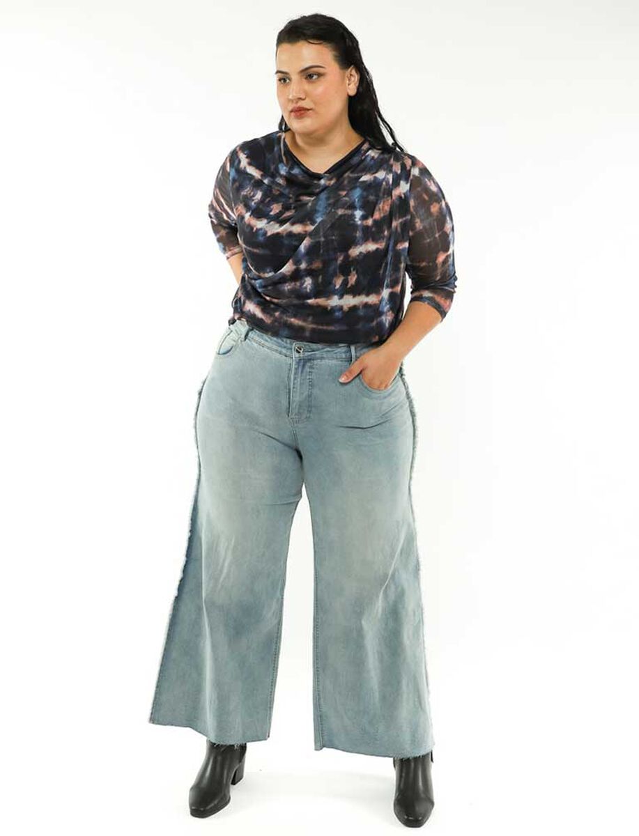 Jeans Wide Led Mujer Extralindas