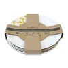 Set Platos Base Doral Flor 4 Piezas Amarillo