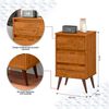 Velador Onessta Wood 3 Cajones Freijo