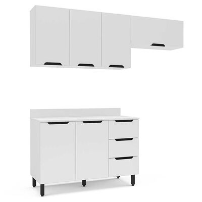 Imagen 2 del producto Kit Cocina Modular delta Vekkahome 6 Puertas 3 Cajones Blanca
