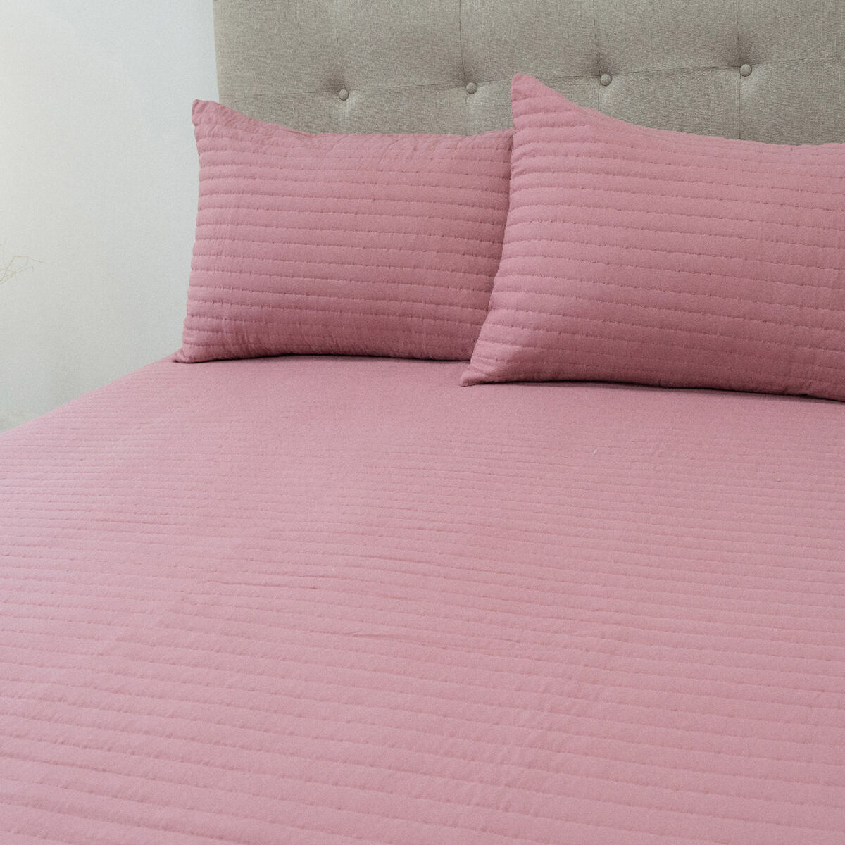 Quilt Doral 2,5 Plazas Lumi Marne Rosa Viejo