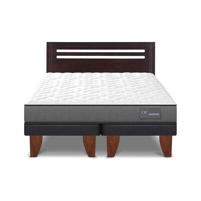 Imagen 1 del producto Cama Europea CIC Base Dividida 2 Plazas Anatomic + Respaldo Munich