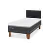Cama Europea CIC 1,5 Plazas Ortopedic Advance + Respaldo Villarrica Negro