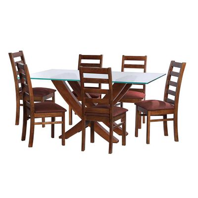 Juego de Comedor Latam Home Alicante 6 Sillas Chocolate