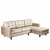 Sof&aacute; Cuero Latam Home N&aacute;poles Chaise Longue 2 Cuerpos Derecho