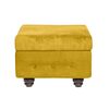 Juego de Living Innovamuebles Manchester Sofá 3 Cuerpos + Dos Pouf 1 Cuerpo Mostaza