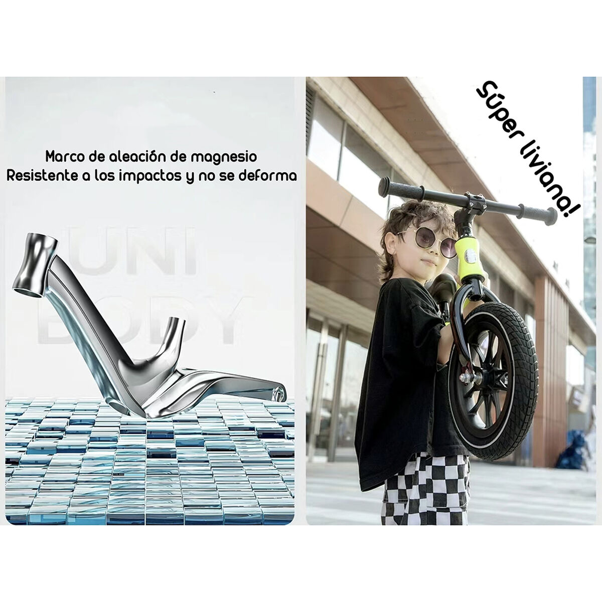 Bicicleta de Equilibrio Aprendizaje 2-8años Lubabycas Blanca