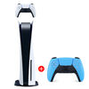 Combo Consola Sony PlayStation 5 con Disco + Control + Control Inalámbrico Sony PS5 DualSense Starlight Blue