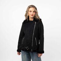 Chaqueta Aviadora Mujer Icono Negro