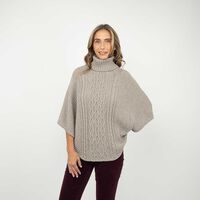 Sweater Poncho Mujer Portman Club Arena, Burdeo, Marengo, Mostaza