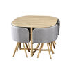 Juego de Comedor Casanova Eros 4 Sillas Gris