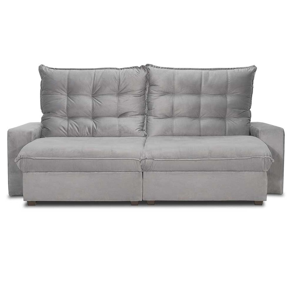 Sofá Reclinable Innovamuebles Magestic 2 Cuerpos Gris