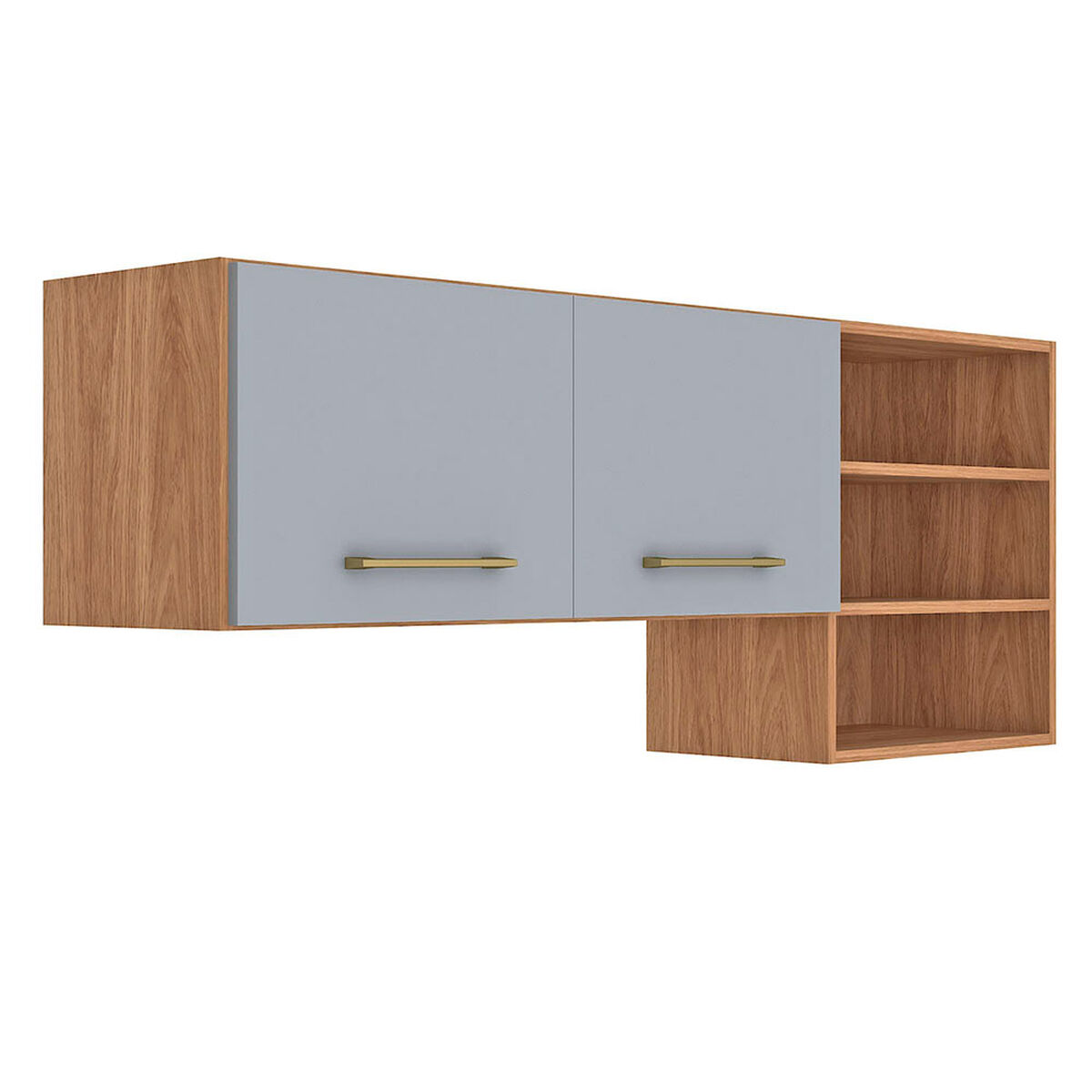 Mueble Aereo Cocina Vekkahome 2 Puertas Alba Caf&eacute;