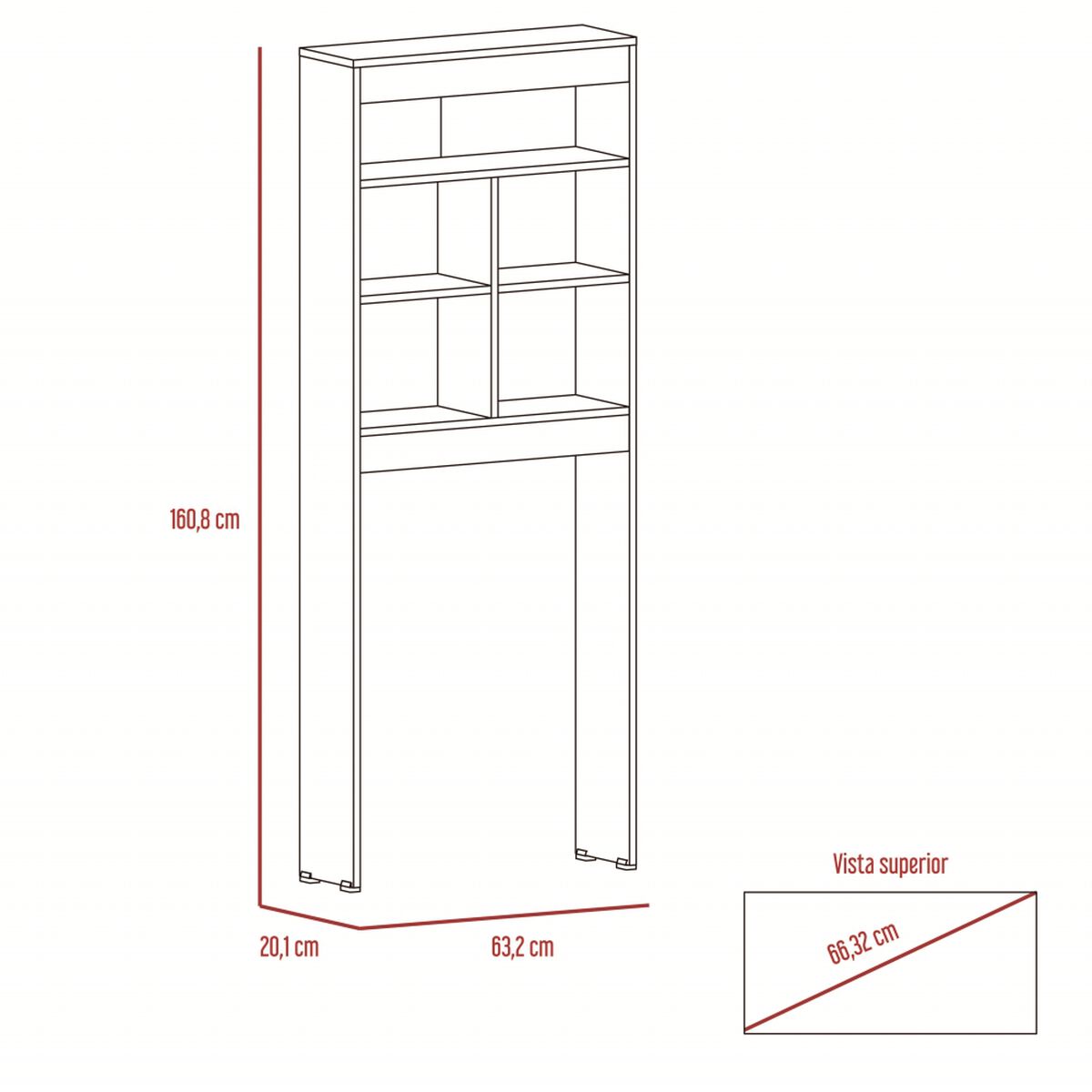 Mueble Ahorrador de Espacio TuHome Bath 20