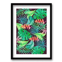 Cuadro Decorativo Retela Tropical Leaves II 50 x 35 cm