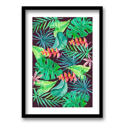 Imagen 1 del producto Cuadro Decorativo Retela Tropical Leaves II 50 x 35 cm
