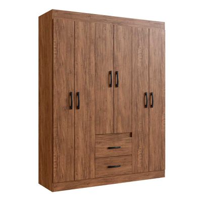 Closet Home Mobili Alicante 6 Puertas 2 Cajones Café