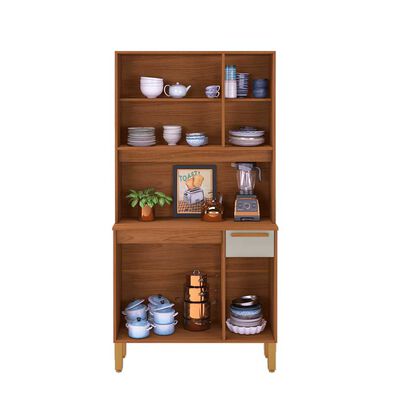 Imagen 2 del producto Mueble de Cocina Home Mobili Bosko 6 Puertas 1 Cajón Café y Blanco Off