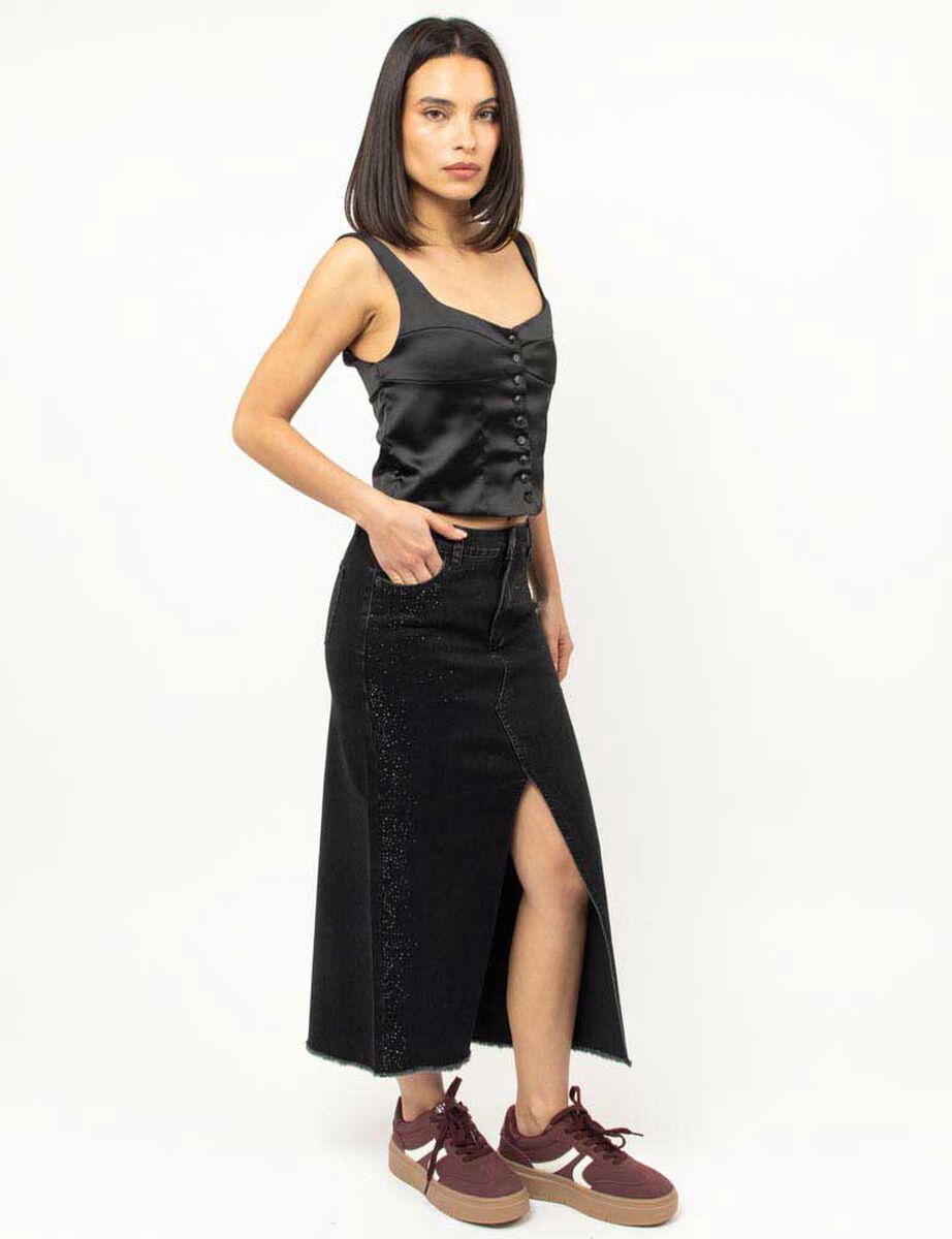 Falda Maxi Denim Mujer Fiorucci
