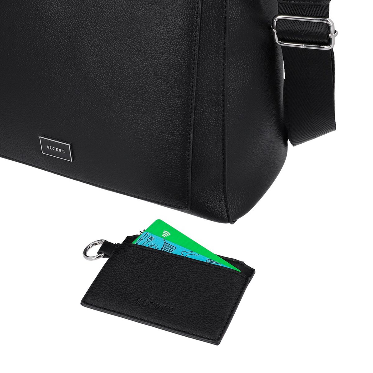 Cartera Tote Secret Nara ST6 M Negro