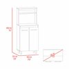 Mueble De Microondas Tuhome Sedona 2 P Blanco Y Fresno Europeo