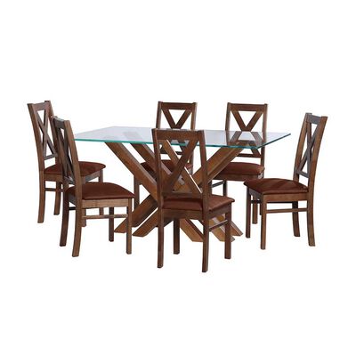 Juego de Comedor Latam Home Merida 6 Sillas Café Moro